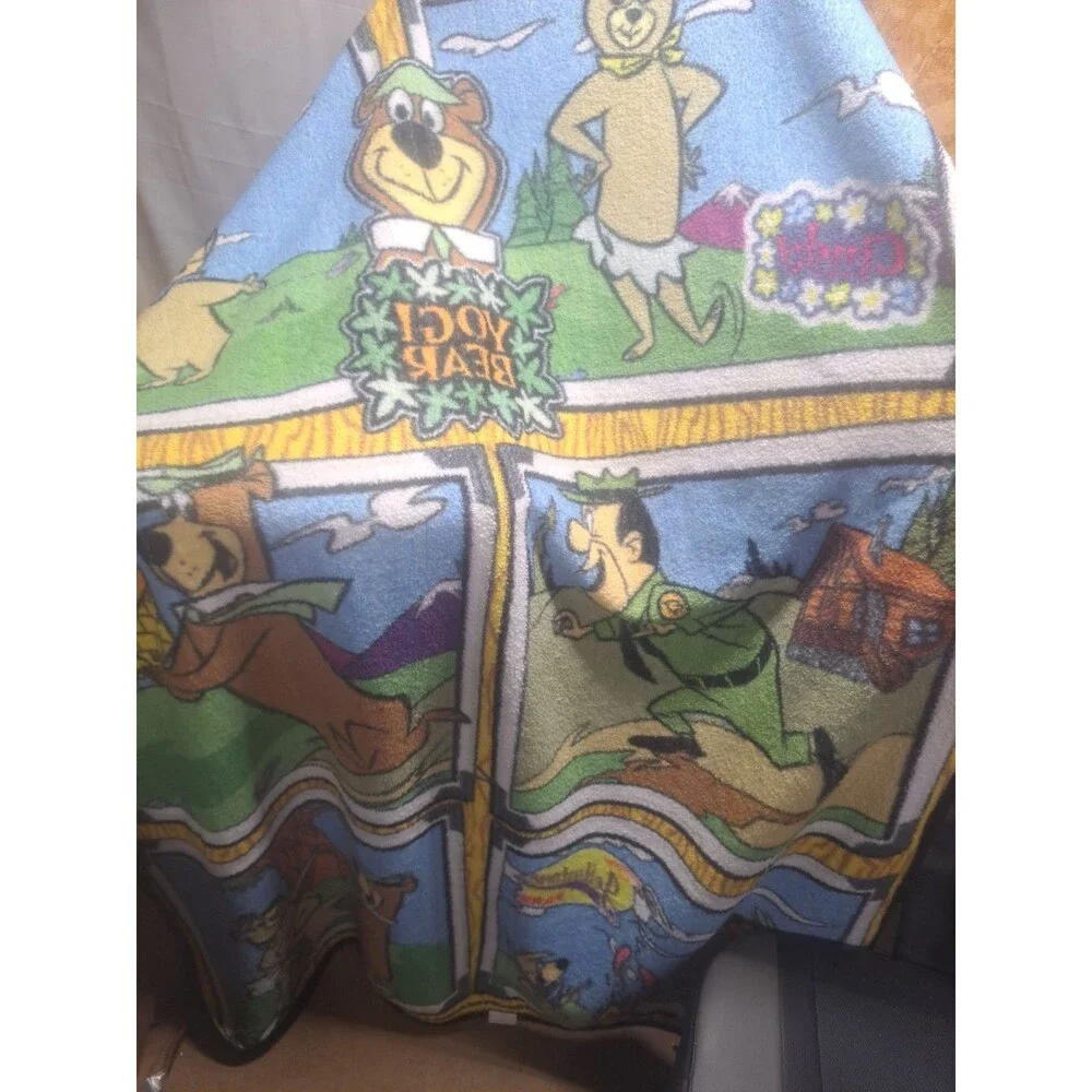 Vintage Earth Ragz Yogi Bear Fleece Blanket 46x75in